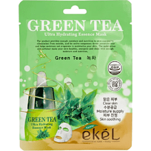 Маска для лица тканевая "EKEL", с экстрактом зеленого чая