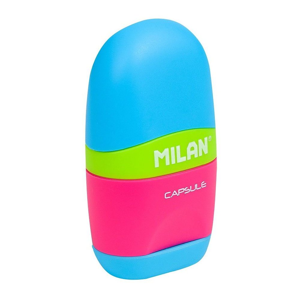 Ластик-точилка Milan "Capsule Mix", 1 отверстие, с контейнером - 3