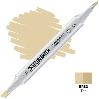 Маркер перманентный двусторонний "Sketchmarker", BR83 смуглый
