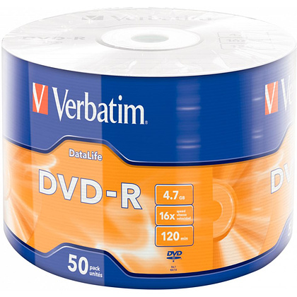 Диск Verbatim "Extra Protection", DVD-R, 4.7 гб, пэт-упаковка, 50 шт