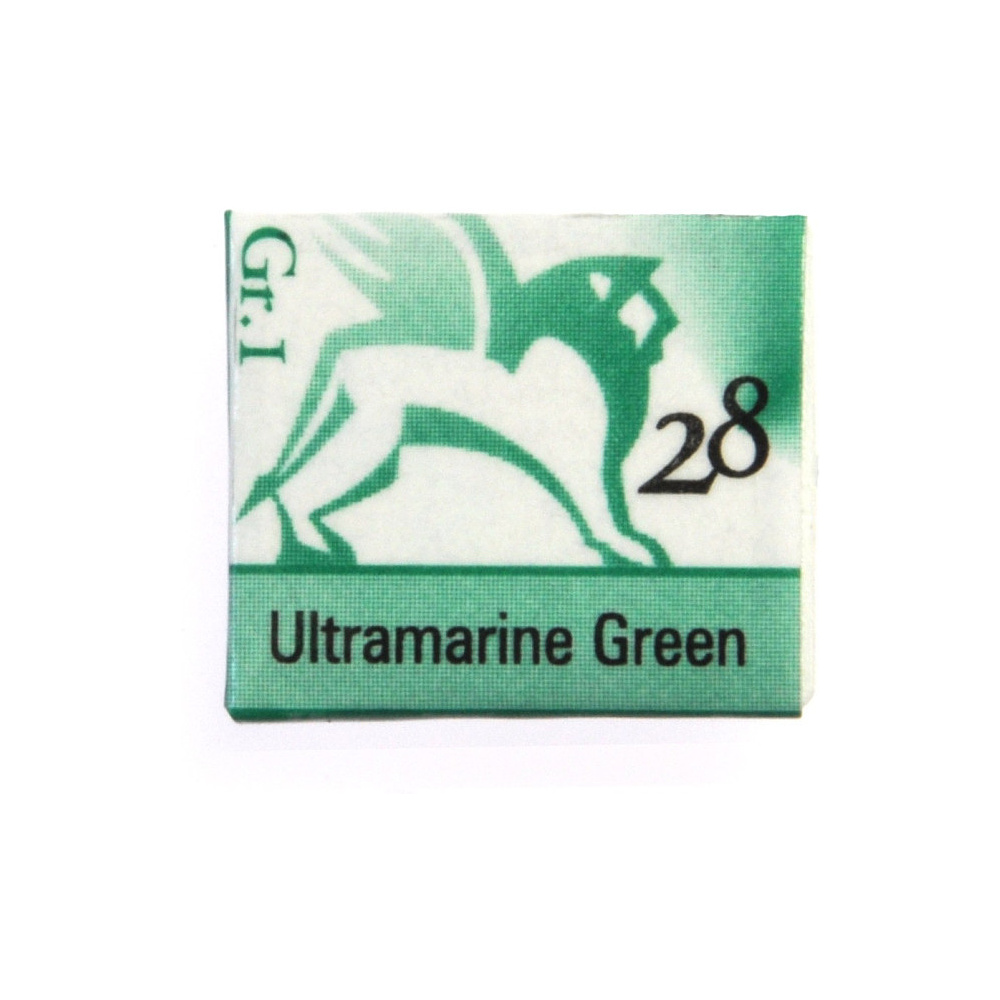 Краски акварельные "Renesans", 28 зеленый ультрамарин, кювета