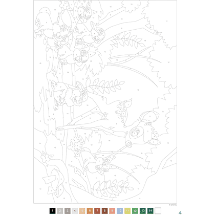 Раскраска по номерам на французском языке "Coloriages mystères Disney - Les Grands Classiques" - 3