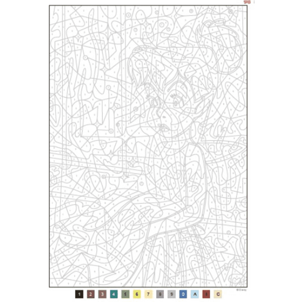 Раскраска по номерам на французском языке "Coloriages mystères Disney - Les Grands classiques. Tome 9" - 5