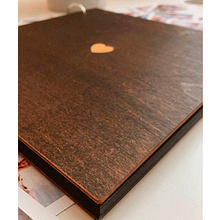 Альбом для фото "Wood black" на 144 фото, 25x25 см, коричневый
