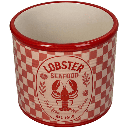 Кашпо "Lobster", доломит, красный