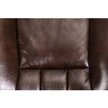 Кресло для руководителя "KING A" поворотное, хром, натуральная кожа, темно-коричневый