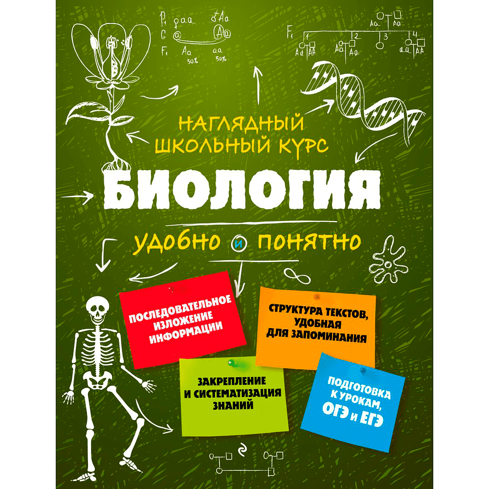 Книга "Наглядный школьный курс. Биология", Оксана Мазур, Татьяна Никитинская