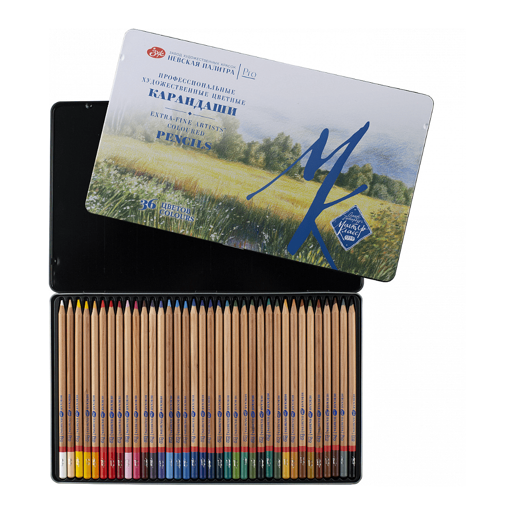 Цветные карандаши "Мастер-Класс", в жестяном пенале, 36 цветов - 5