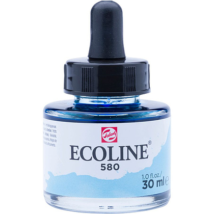 Жидкая акварель "ECOLINE", 580 голубой пастельный, 30 мл