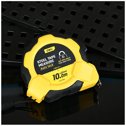 Рулетка Deli YS EDL9003P, 10 м х 25 мм, желтый, черный - 10