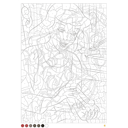 Раскраска по номерам на французском языке "Coloriages mystères Disney - Portraits" - 3