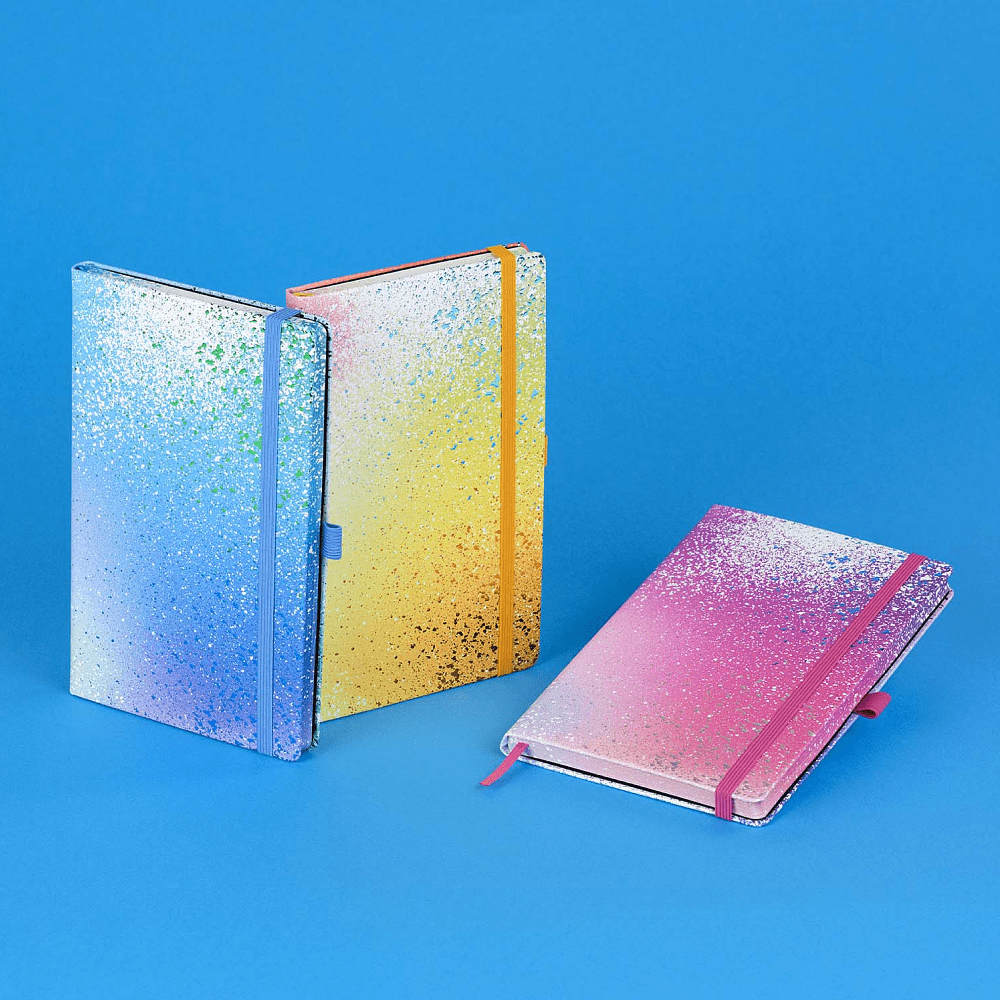 Блокнот "Color Spray creativity", А5, 96 листов, линейка, на резинке, розовый - 7