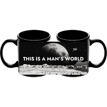 Кружка "This is a man’s world", керамика, 480 мл, черный 