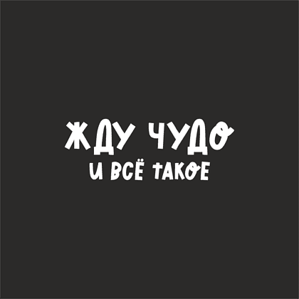 Чехол подарочный "Жду чудо", лен, средний, черный - 2