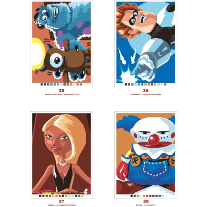 Раскраска по номерам на французском языке "Coloriages mystères Disney - Pixar" - 5