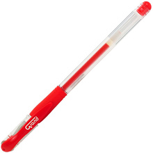 Ручка гелевая "GR-101", 0.5 мм, прозрачный, стерж. красный