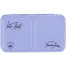 Пенал для акварели "Белые ночи" на 12 кювет, металл, светло-голубой