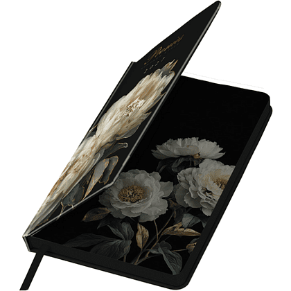 Ежедневник датированный "Vista. Midnight Peonies" на 2027 год, А5, 352 страницы, черный - 3