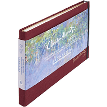 Скетчбук для акварели "Claude Monet - Wisteria", 15х25 см, 300 г/м2, 20 листов, бордовый
