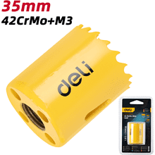 Коронка биметаллическая Deli YS EDH-SKK035-E1, 35 х 38 мм, М14