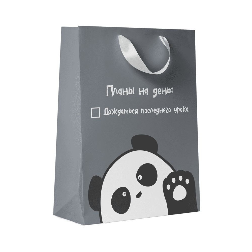 Пакет бумажный подарочный "Утки/Панды", 25.5х31.5х11 см, ассорти - 2