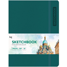 Скетчбук "Bright. Teal", А5, 200г/м2, 40 листов, морская волна