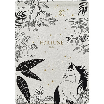 Ежедневник датированный "Fortune" на 2026 год, А5, белый