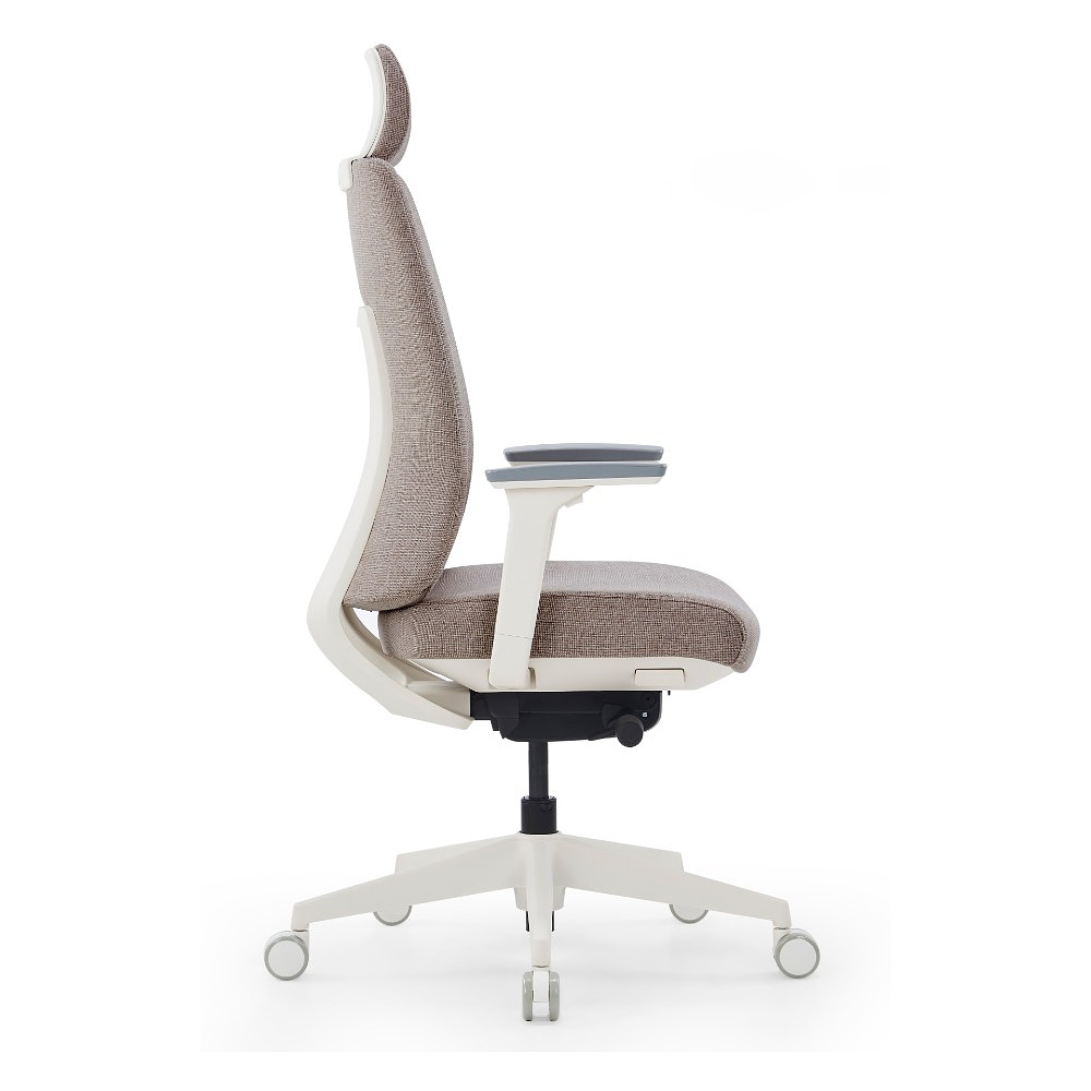 Кресло компьютерное SitZone CH-K55A-BS, ткань, бежевый, пластик, корпус белый - 3