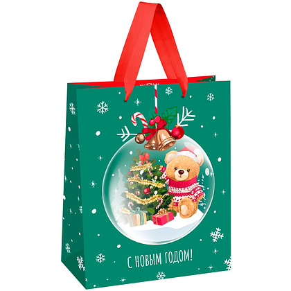 Пакет подарочный "Christmas bear", ламинированный
