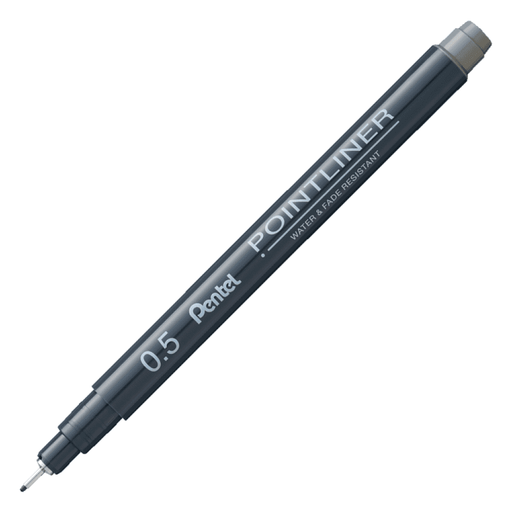 ручка капиллярная "Pointliner", 0.5 мм, серый