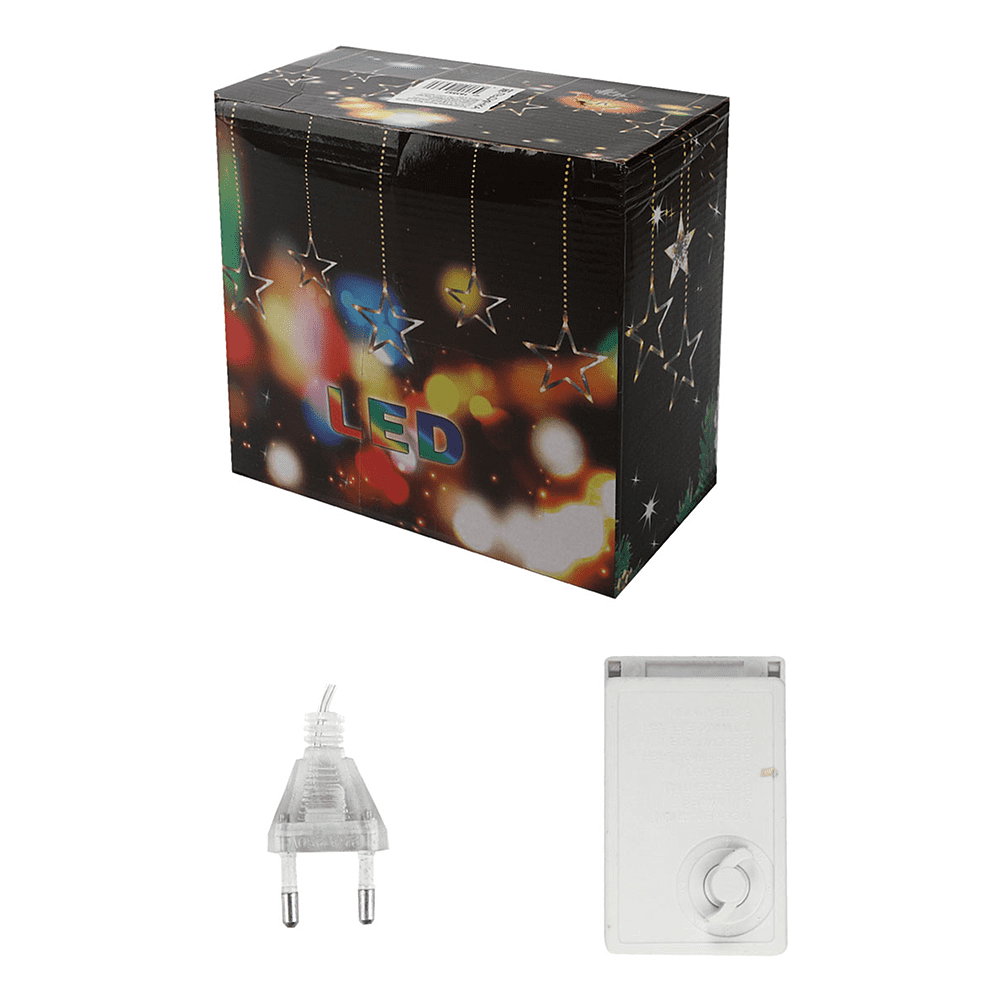 Гирлянда электрическая LED "Бахрома. Звезда", тепло-белый