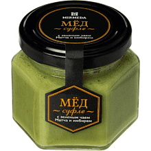 Мёд-суфле "Mirmeda" с зелёным чаем и имбирём, 150 гр