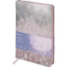 Ежедневник датированный "Vista. Dew drops" на 2027 год, А5, 352 страницы, линейка, розовый