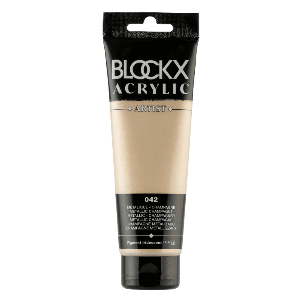 Краски акриловые "Blockx", 042 шампань металлик, 120 мл