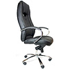 Кресло для руководителя EVERPROF "DRIFT", натуральная кожа, металл, черный - 3