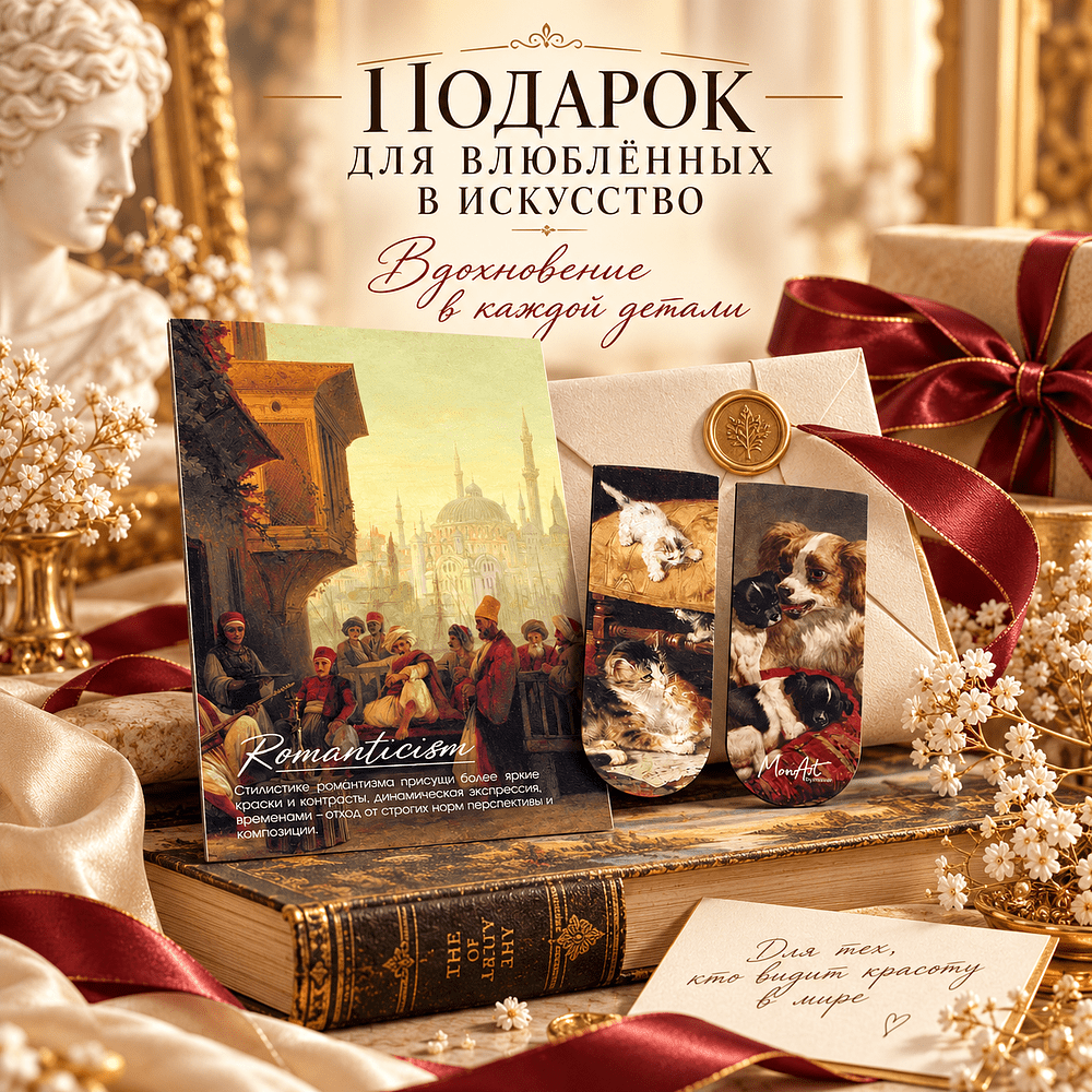 Открытка дизайнерская "Romanticism" с магнитными закладками (2 шт.)  - 3