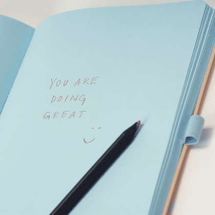Блокнот "Doodle light blue paper", А5, 96 листов, оранжевый, срез голубой - 2