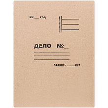 папка для бумаг "Дело", 25 мм, без завязок, крафт