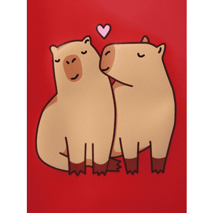 Обложка для паспорта "Capybara love", разноцветный - 3