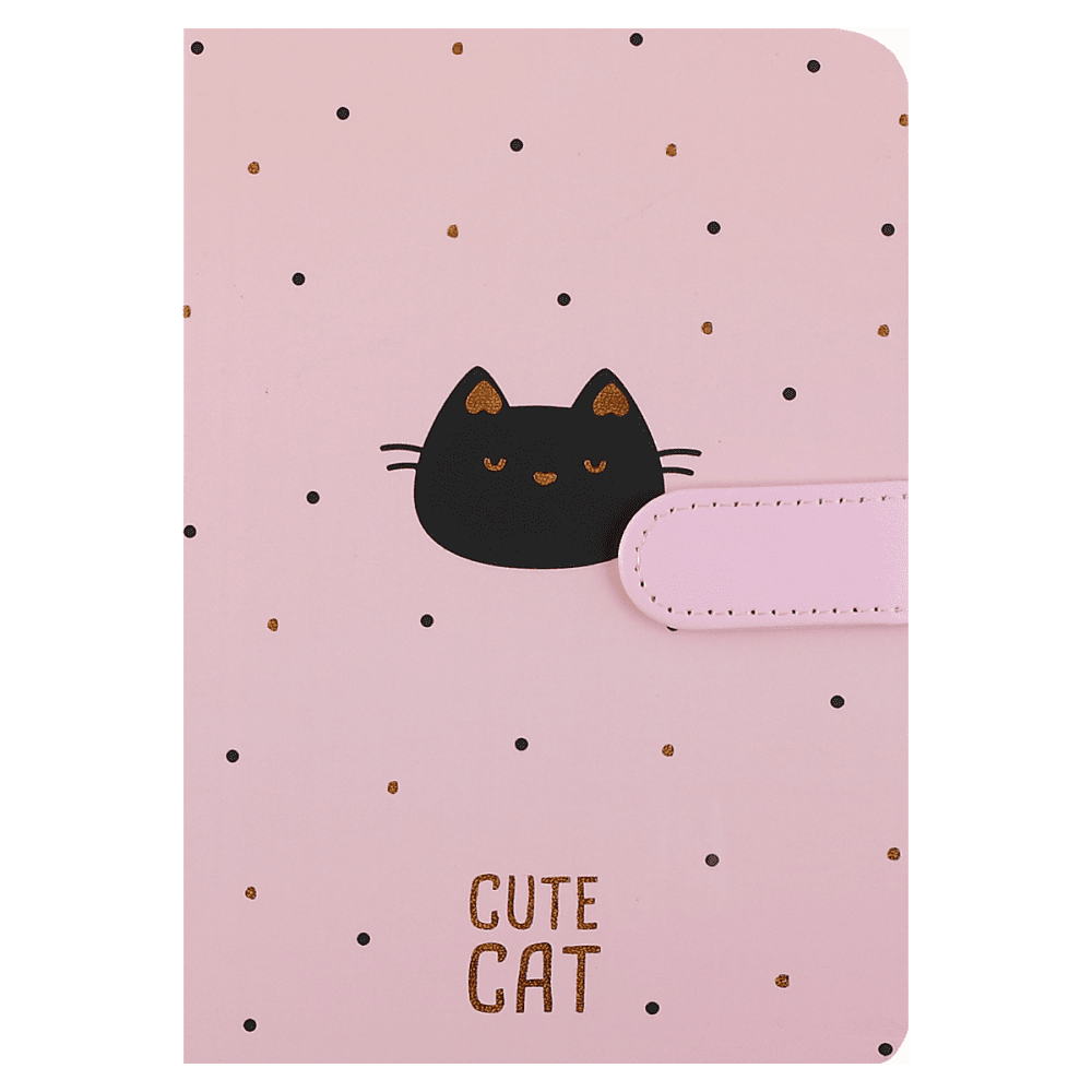 Книга записная "Meow", А5, 130х190 мм, 128 листов, линейка, на магните, ассорти - 8