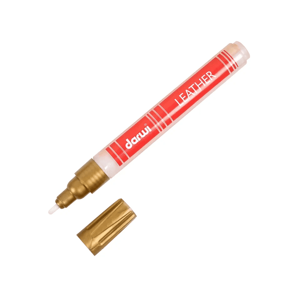 Маркер акриловый для кожи "Darwi", 2 мм, золото - 2
