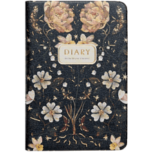 Ежедневник недатированный "Flora. Night Garden", А7, 416 страниц, черный