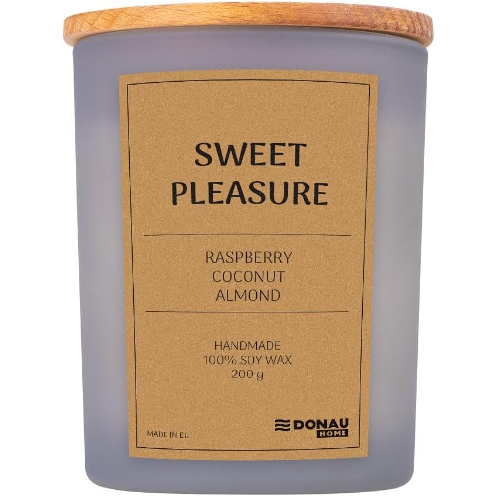 Свеча декоративная "Sweet Pleasure" ароматизированная, в стекл. подсвечнике - 5