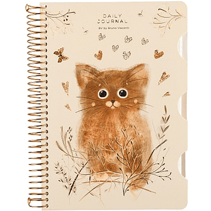 Книга записная "Love me", A5, 200 листов, клетка, линейка, точка, бежевый - 2