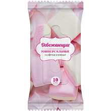 Чистящие салфетки влажные антибактериальные для рук "AQUA VIVA", 10 шт.