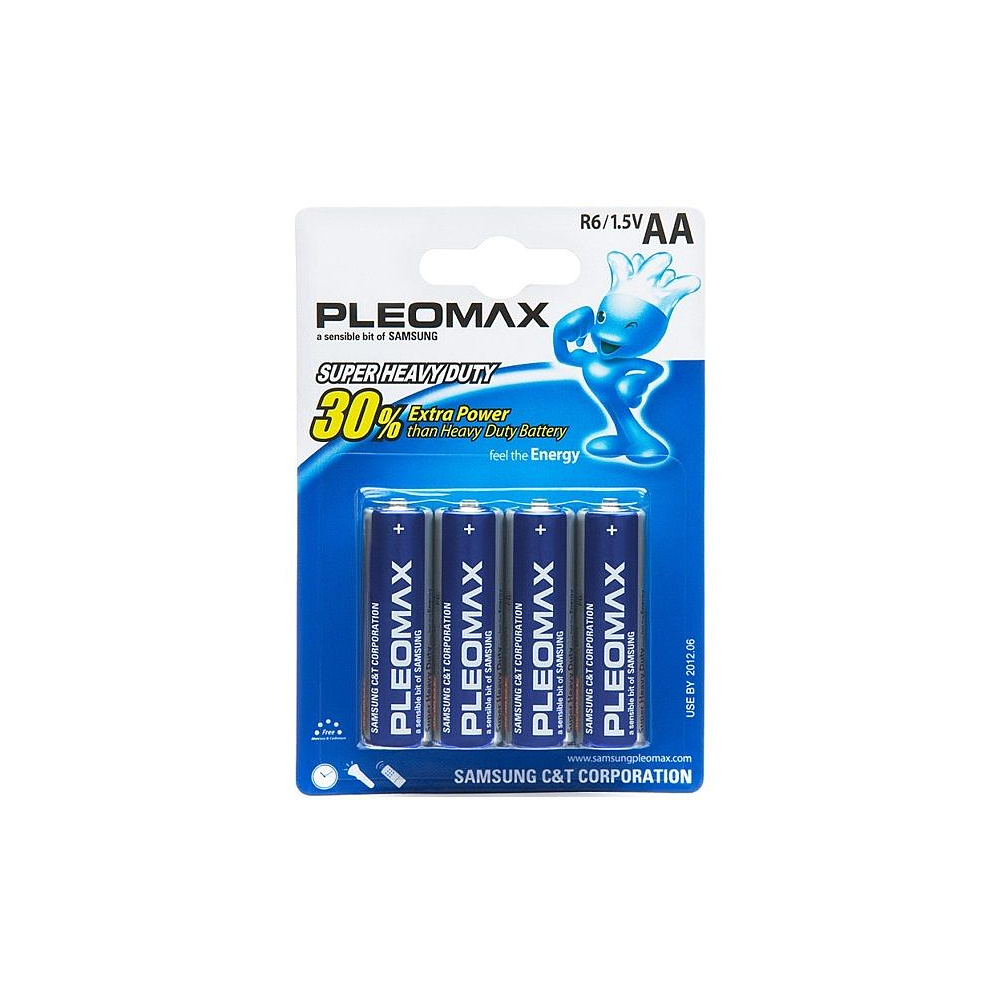 Батарейки солевые Samsung "Pleomax AA/R6", 4 шт.
