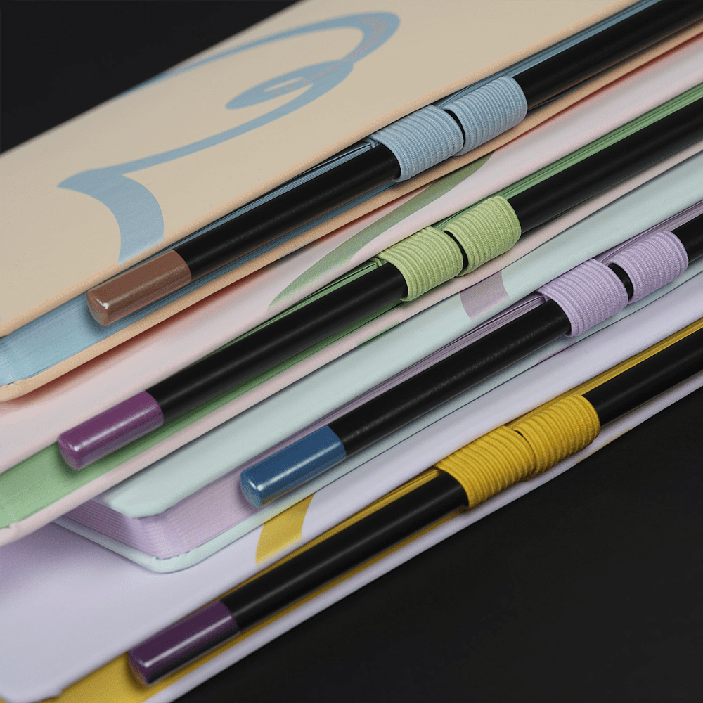 Блокнот "Doodle light blue paper", А5, 96 листов, оранжевый, срез голубой - 8