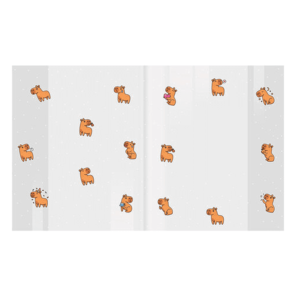 Обложка для тетрадей "CAPYBARAS", А5, 21х35 см., 10 штук, 110 мкм., прозрачный