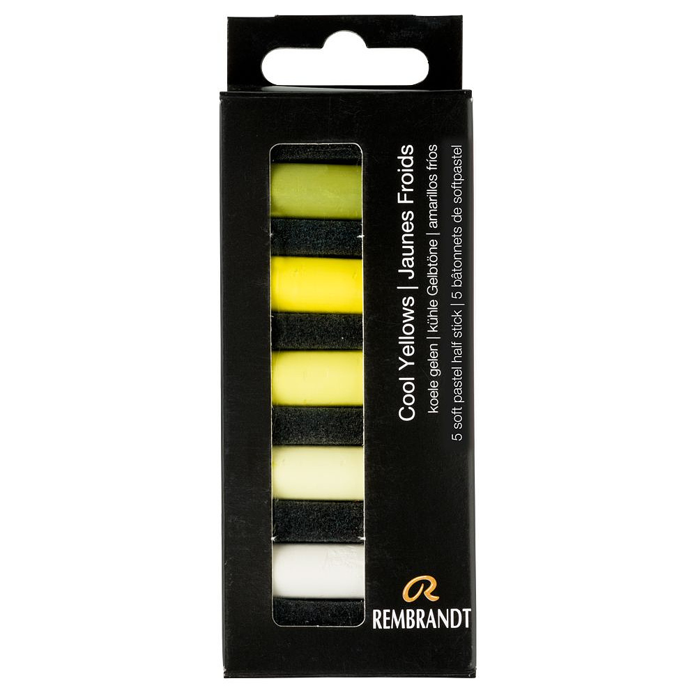 Набор мягкой пастели "Rembrandt Half Pastel", 5 цветов, холодные желтые