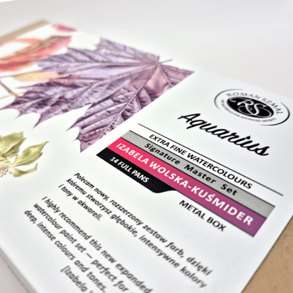 Краски акварельные "Aquarius. Botanical Set by Izabela Wolska-Kuśmider", набор 14 цветов, кюветы - 5